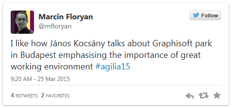 Twitter post - Marcin Floryan